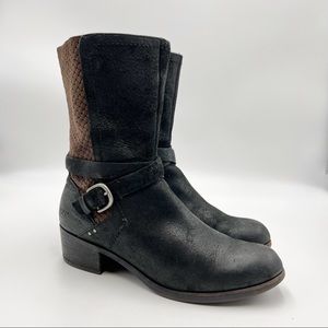 UGG Lula Mae Black/Espresso Leather Women's Boot
